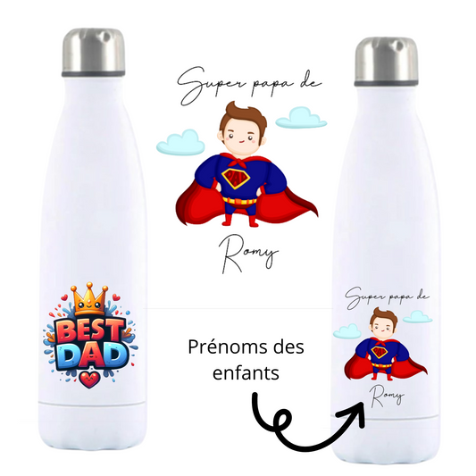 Gourdes inox isotherme " Super papa"