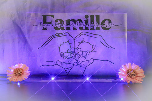 Plaque de plexiglass " famille"