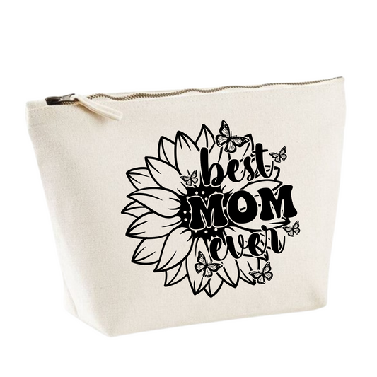 Pochette zippée-trousse de toilette " best mom"