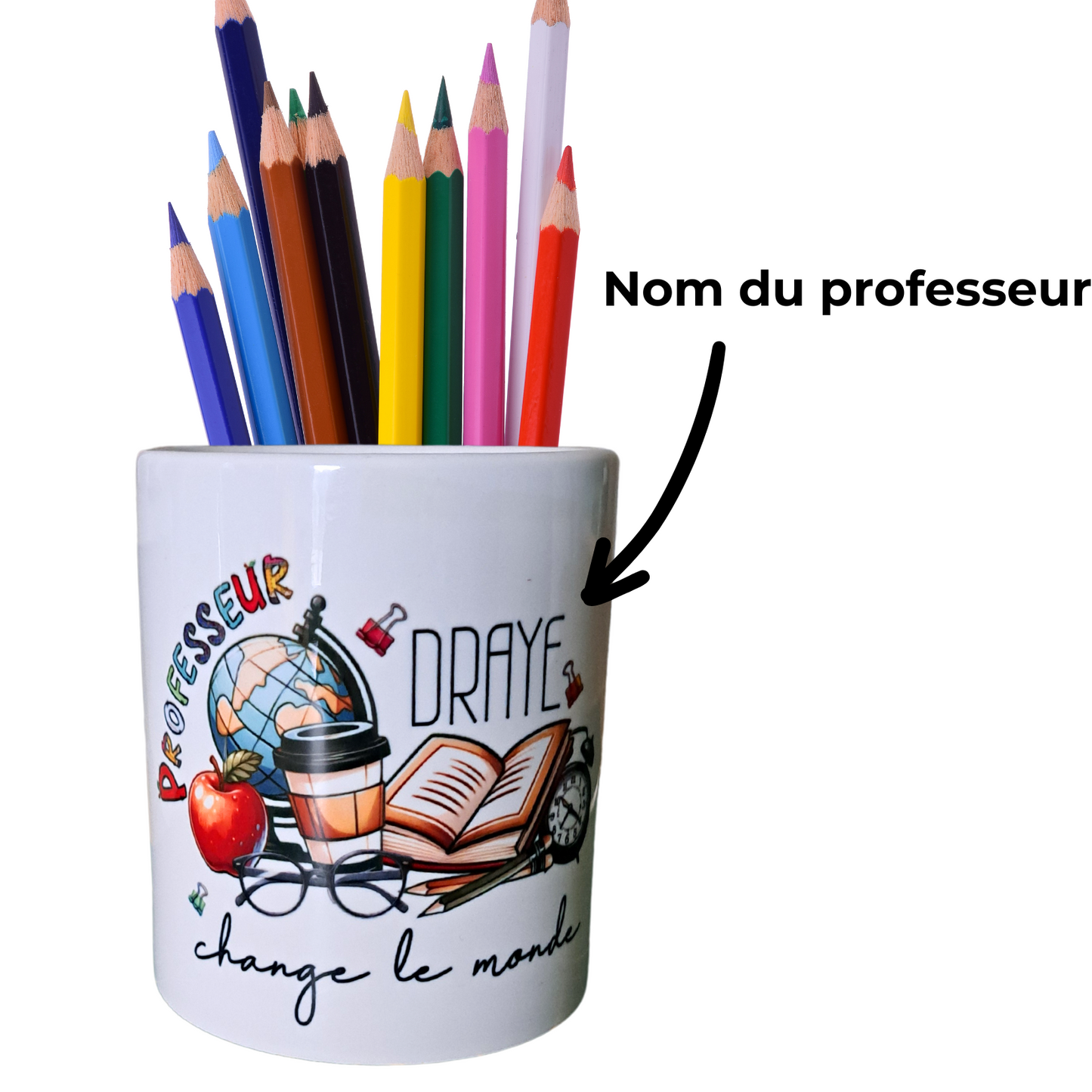 Pot à crayon modèles enseignants/éducateurs (plusieurs modèles)